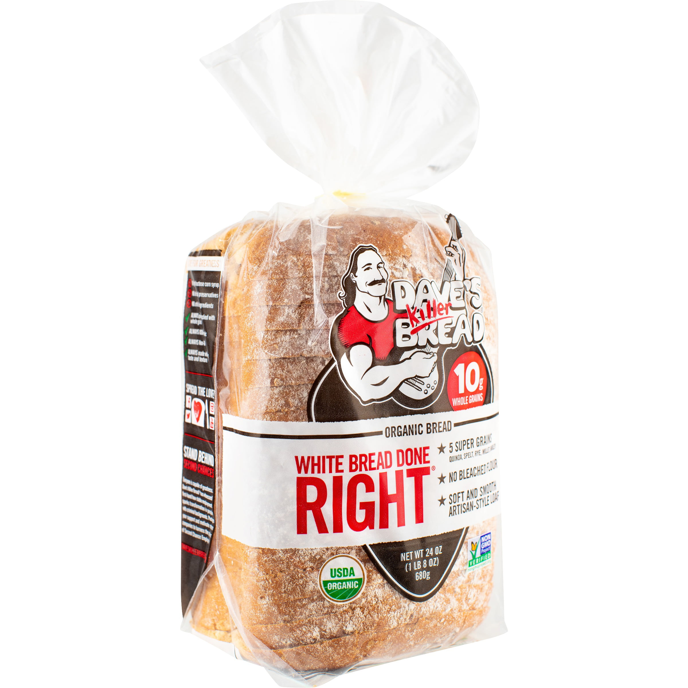 Dave's Killer Bread® White Bread Done Right® Organic Bread 24 oz. Loaf ...