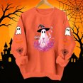 thumbnail image 6 of Livrdious Spooky Season Sweatshirts Womens Ghost Pumpkin Graphic Sweatshirt Crew Oversized Pullover Sweatshirt, 6 of 6