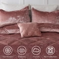 thumbnail image 3 of Regency Heights Full/Queen Size Comforter Sets, Velvet Bedding Comforter Set for All Seasons, Blush Bedding Set with Decor Pillow, 3 of 8