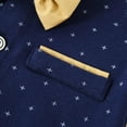thumbnail image 4 of ZOEREA Baby Boy Suit Gentleman Outfit Clothes Infant Tuxedo Short Sleeve Dress Shirt+Suspender Pants+Bowtie+Hat 0-18M, 4 of 6