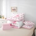 thumbnail image 6 of Erosebridal Initial Alphabet A 7-Piece Twin Bedding Sets,Dreamy Princess Bowknot Bedding Comforter Set For Bowtie Girls,Reversible, 6 of 7