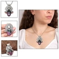 thumbnail image 7 of Ruby Zoisite Garnet Gemstone Mother's Day Silver Jewelry Pendant  2.25", 7 of 7