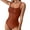 Brown, variant on Lovskoo 2024 Women's One Piece Bathing Suit Tummy Control Swimsuits Ruched Slimming Support Full Coverage 1 Piece Swimwear Red-S