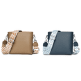 thumbnail image 1 of Bolso de cuero genuino hombro suave bandolera bolso para mujer caqui, 1 of 5