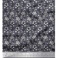 thumbnail image 1 of Soimoi Velvet Fabric Leaves & Floral Block Decor Fabric Printed Yard 58 Inch Wide, 1 of 3