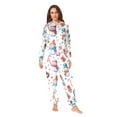 thumbnail image 4 of Adult Christmas Onesie Snowman Candy Gift Adult Zipper One-Piece Pajamas Unisex Pajamas with Pockets, 4 of 6