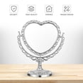 thumbnail image 4 of Retro Heart Shape Makeup Mirror for Dresser Vanity Desktop Bathroom Bedroom, 4 of 6