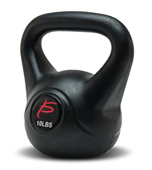 ProSource Vinyl Coated Cast Iron Kettlebells Color-Coded 13.6 kg Blue with Extra Large Handles for Home and Gym Workouts 
