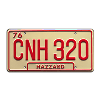 The Dukes of Hazzard | General Lee | Georgia CNH 320 | Metal Stamped Replica Prop License Plate