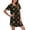 Black, variant on Yuncity Women's Nightgown Short Sleeve Printing Sleepshirt Scoopneck Cute Nightdress Comfy Dress Pajamas Pjs Sleepwear Soft S-Xxl