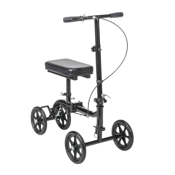 Drive Medical Steerable Folding Knee Walker Knee Scooter, Alternative to Crutches