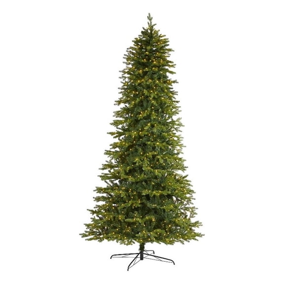Pemberly Row 10ft Fir Natural Look Christmas Tree with 1050 Clear LED