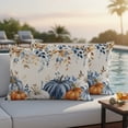 thumbnail image 5 of Thanksgiving Pumpkin Outdoor Pillow Covers 20"x12" Set of 2,Waterproof Throw Pillow Covers for Patio Furniture,Fall Farmhouse Eucalyptus Leaves Decorative Cushion Pillowcases for Garden Couch Sofa, 5 of 9