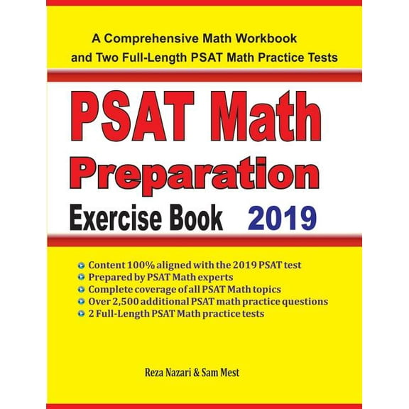 PSAT Math Preparation Exercise Book : A Comprehensive Math Workbook and Two Full-Length PSAT Math Practice Tests (Paperback)