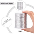 thumbnail image 5 of 100m/106 Yards Rattail Satin Cord 2mm Silver Silk Crafts Cords Christmas Beading String for Necklace Macrame Friendship Bracelet Chinese Knot Dream Catchers Braid Hair, 5 of 8