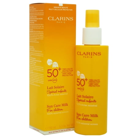 Sunscreen Care Milk For Children High Protection SPF 50+ by Clarins for Kids - 5.3 oz Sun