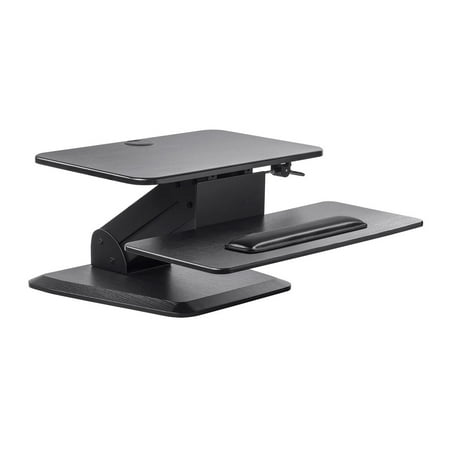 Monoprice Height Adjustable Free Standing Base Gas Spring Sit Stand Riser Desk Converter Black 24 Inch Table Top Workstation Easy To Use Compatible With Most Desks Walmart Canada