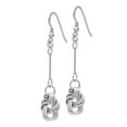 thumbnail image 2 of White Sterling Silver Earring Drop & Dangle Women'S Diamond-Cut 48 mm 26, 2 of 3
