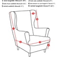 thumbnail image 2 of Wing Back Chair Covers with Arms Piece Slipcovers for Armchair Washable Stretch Print Pattern Wingback Chair Cover Furniture Protector Geometry, 2 of 8