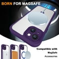 thumbnail image 2 of Allytechgroup iPhone 14 Plus Case Magsafe, Mangetic Back Cover Wireless Charging Support Kickstand Ring Holder Anti-Scratch Phone Case for Apple iPhone 14 Plus, Darkpurple, 2 of 6