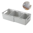 thumbnail image 2 of Naiovety Caja de almacenamiento de escritorio con 2 particiones desmontables, contenedor de almacenamiento retráctil, organizador de ropa interior para Almacenamiento y organización del hogar Naiovety HA017666-00, 2 of 6