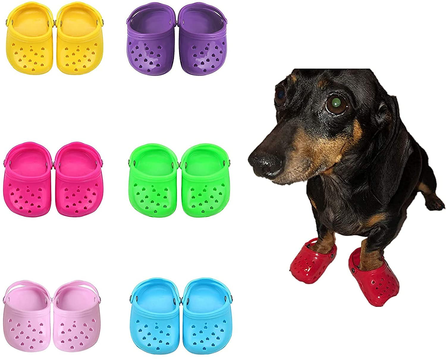 Breathable Mesh Dog Sandals with Rugged Anti-Slip Sole Adjustable Breathable Comfortable Dog Shoes for Spring and Summer TikTok Pet Dog Shoes Lovely Dog Shoes for Small Dogs Pink, 4PC 