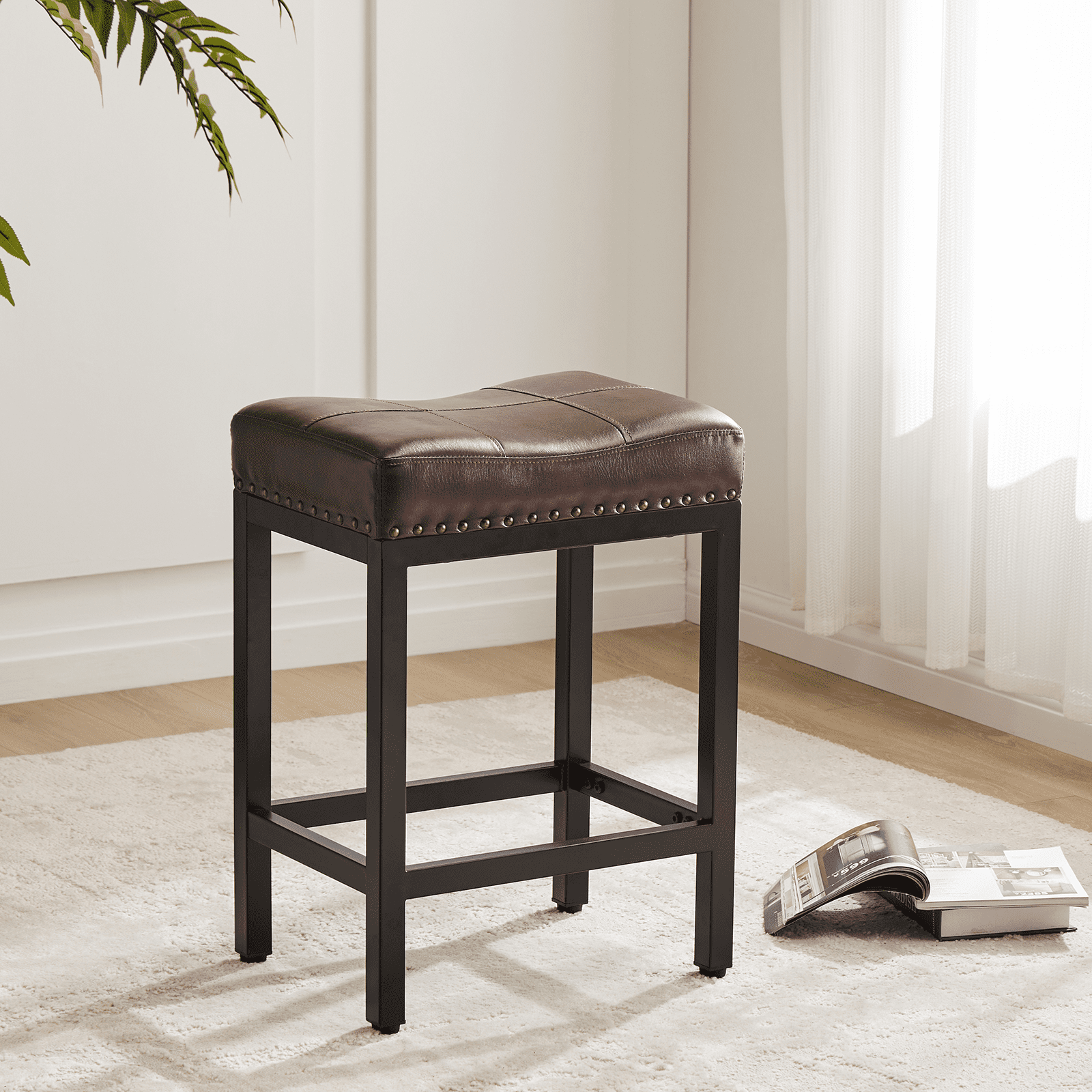 MAYEERTY Bar Stools Set of 2, Kitchen Stools for Kitchen Island, Dining Table