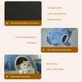 thumbnail image 6 of ShadeMart Winter Warm Cat Bed, Medium Shark Plush Hideaway House with Removable Liner, 6 of 6