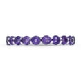 thumbnail image 5 of 925 Sterling Silver Ring With Round Shaped Purple Amethyst Jewelry Gift For Her, 5 of 6