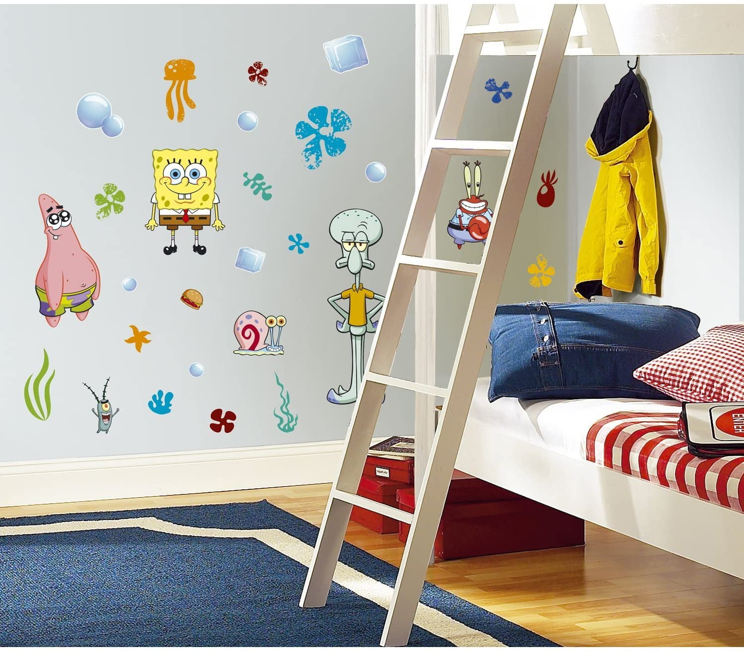 Spongebob Squarepants Personalized Growth Chart Wall Decal for Kids Room 