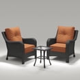 thumbnail image 5 of LayinSun 3 Pieces Patio Furniture Set with 6" Thick Outdoor Wicker Armchairs and Side Table for Backyard Deck Balcony, 5 of 6