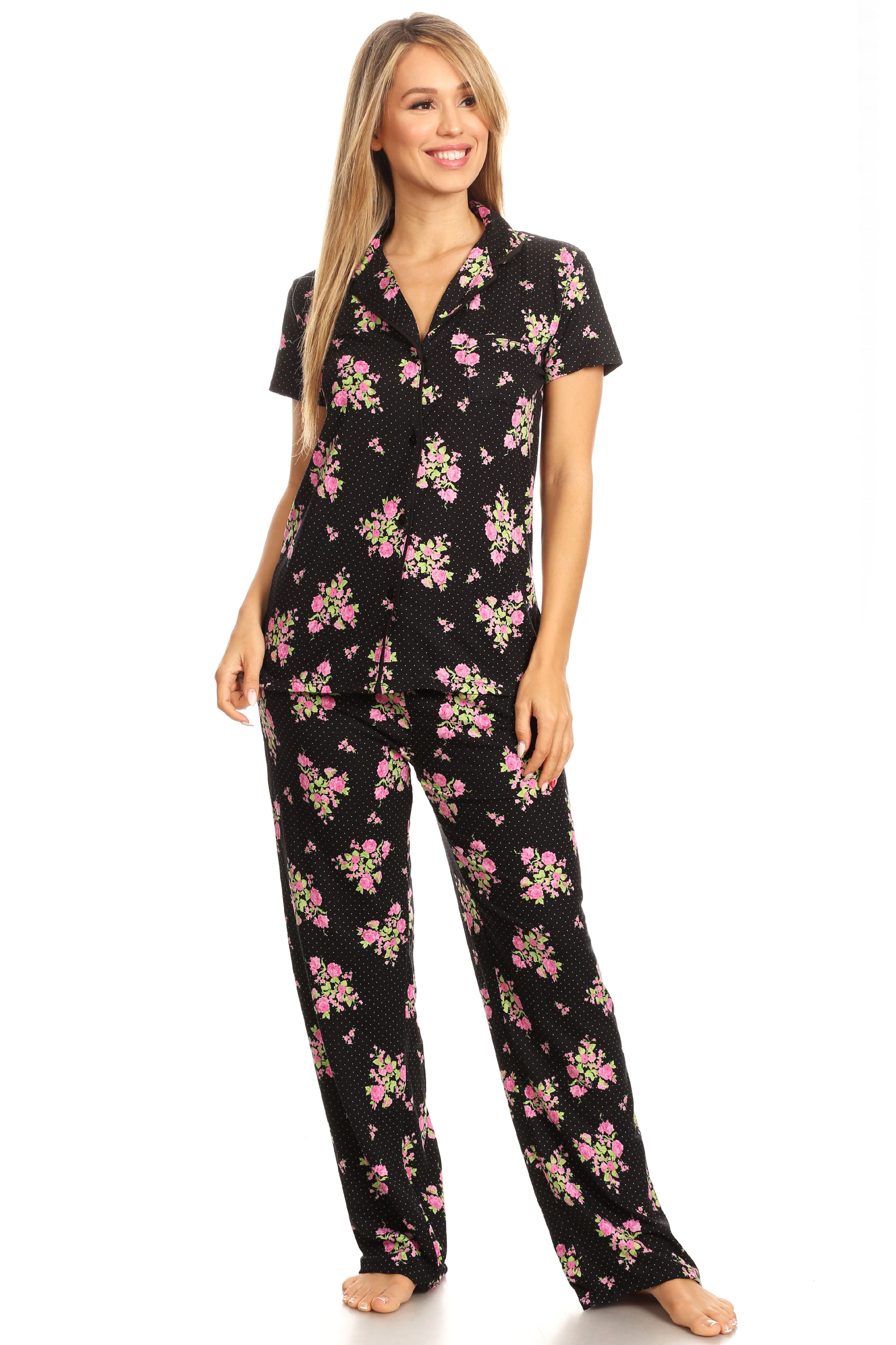 womens pajamas with button flap