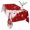 Red White, variant on Red Christmas Table Cloth Waterproof Tablecloths, Snowflake Winter Xmas Tree Ball Tablecloth Dining Table Cover for Kitchen Party Tabletop Outdoor, Rectangle Tablecloth 60x84 Inch