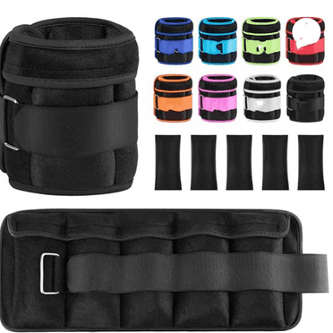 Adjustable Ankle Weights 1-3/4/5/6/8/10/12/15/20 LBS Pair with Removable Weight for Jogging, Gymnastics, Aerobics, Physical Therapy