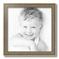 thumbnail image 2 of ArtToFrames 15" x 15" Aged White Gold Picture Frame, 15x15 inch Silver Wood Poster Frame (WOM-2036),  Pack, 2 of 7