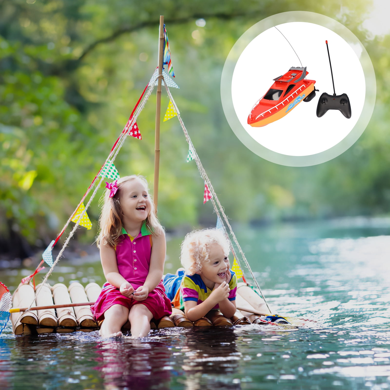 Buy ADVEN Kids RC Boat Children Remote Control Boat DualThruster