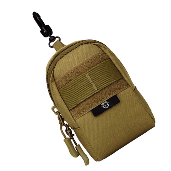 Wosthever Bolsa adjunta pequeña bolsa colgante enganchable al aire libre bolso de nailon teléfono móvil cigarrillos paquete multifunción Escalada Marrón