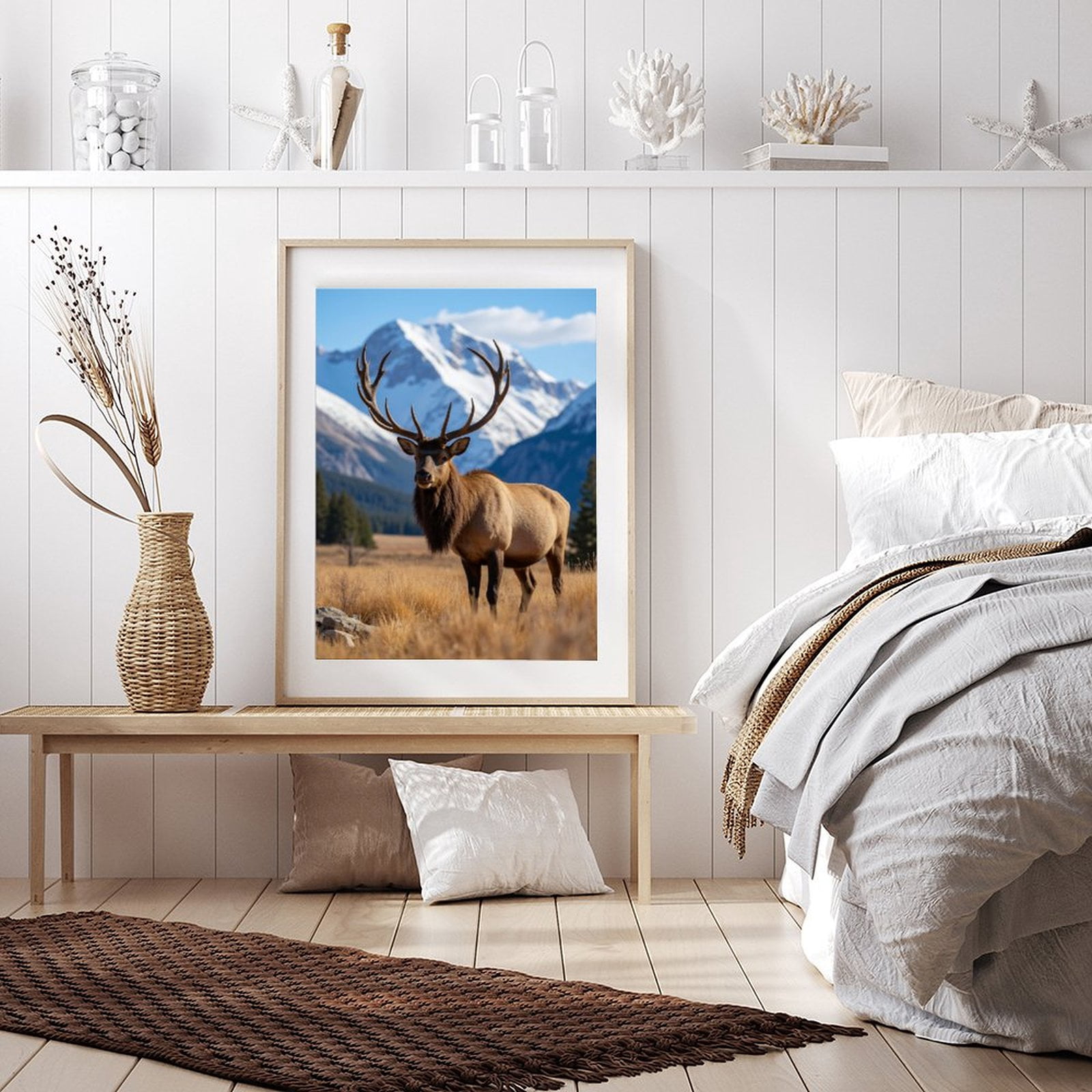 Diamond Art Kits for Adults - 5d Elk Majestic Mountain Landscape Diamond Painting for Adults, Diamond Art for Adults Beginners, Diamond Painting Kits for Adults for Home Wall Decor