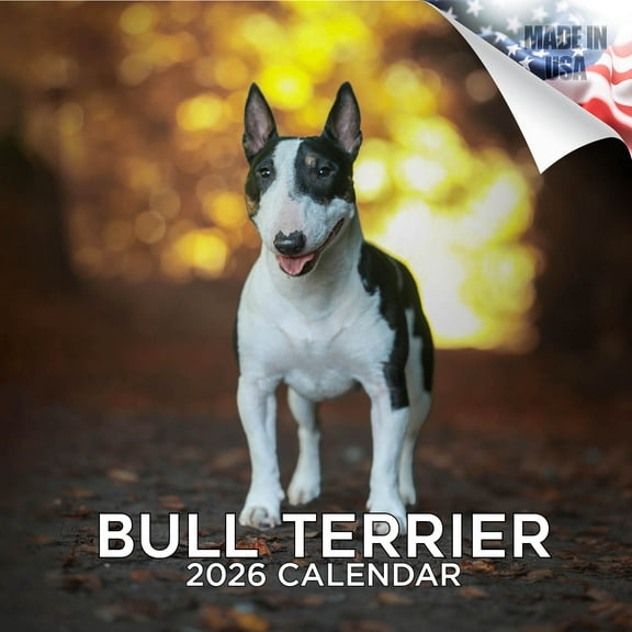 2025 2026 Bull Terrier Calendar - Dog Breed Monthly Wall Calendar - 12 x 24 Open - Thick No-Bleed Paper - Giftable - Academic Teacher's Planner Calendar Organizing & Planning - Made in USA
