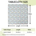 thumbnail image 2 of White Cartoon Unicorn Rainbow Heart Star Pattern Square Fitted Tablecloth with Elastic Edge,Square Table Cover,Washable Elastic Table Cover for Home Kitchen Party Decor 34"x34", 2 of 6