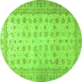thumbnail image 1 of Ahgly Company Indoor Round Oriental Green Traditional Area Rugs, 4' Round, 1 of 4