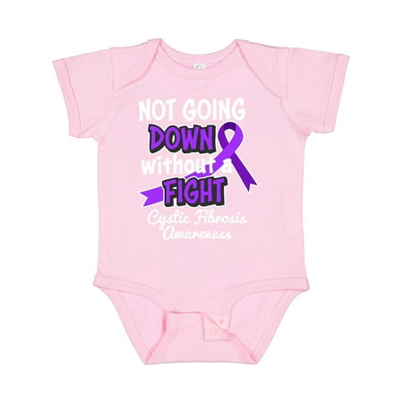 

Inktastic Not Going Down Without a Fight Cystic Fibrosis Awareness Gift Baby Boy or Baby Girl Bodysuit