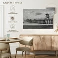 thumbnail image 5 of Elephant Stock Pier At Huntington Beach Wall Art - Horizontal Canvas Wall Art - Living Room Wall Decor - Places Canvas - Gray And Black Decor - 12" x 8", 5 of 8