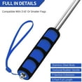 thumbnail image 3 of Anley 5 Feet Blue Telescopic Handheld Flagpoles, A Portable Staff with Clips - Lightweight Extendable Stainless Steel with Anti-Slip Grip - Collapsable Flag Pole for Tour Guides & Pointer for Teachers, 3 of 7