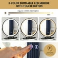 thumbnail image 5 of Costway Vanity Makeup Table Set 3-Color Dimmable Human Body Induction LED Light White, 5 of 10