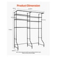 thumbnail image 2 of Over Washer Dryer Shelves 6 Tier, Laundry Storage Rack with Hanger Rod & Hooks, 2 of 6