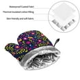 thumbnail image 6 of Fotbe Colorful Mexican for 4Pcs Oven Mitts and Pot Holders, 500℉ Heat Resistant Oven Mitts , Non-Slip Silicone Surface Safe for Baking, Cooking, BBQ, 6 of 6