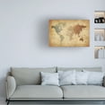 thumbnail image 2 of Trademark Fine Art Michael Tompsett Time Zones Map of the World Canvas Wall Art - 16x24, 2 of 5