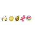 thumbnail image 2 of Crocs Jibbitz 5-Pack Summer Shoe Charms | Jibbitz for Crocs, Sunny Days, One Size, 2 of 2