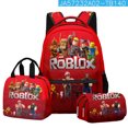 thumbnail image 1 of MC Square World Junior Student Schoolbag, Large Capacity Schoolbag, Backpack Lunch Bag Pencil Bag Three-Piece Set-week, 1 of 4
